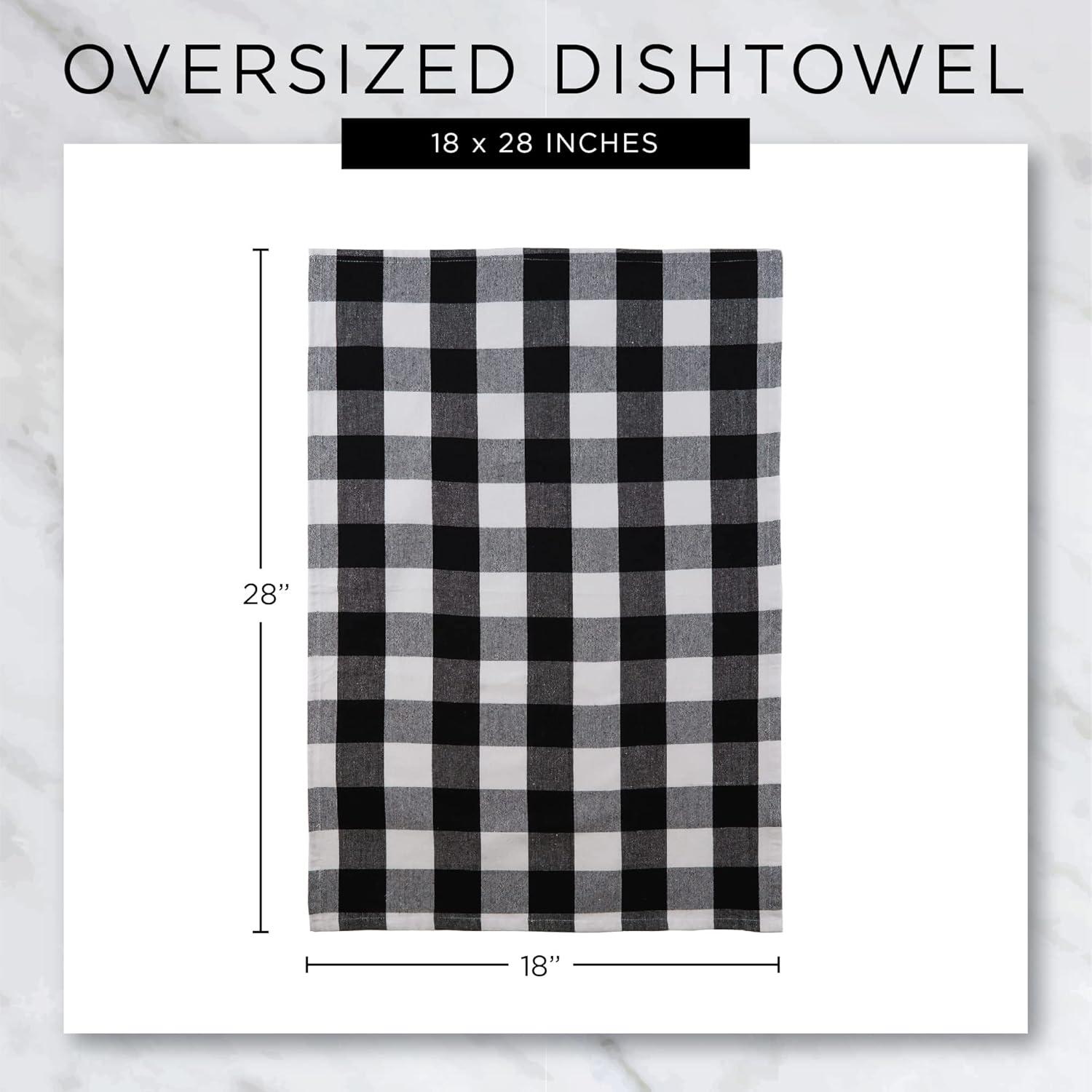 image:imageDII Vintage Christmas Tea Towels Decorative Holiday Kitchen Dish Towel Set 18x28 Tartain Plaid amp Thin Red Stripe 2 PieceMerry Holly Floral  Plaid  Stripe
