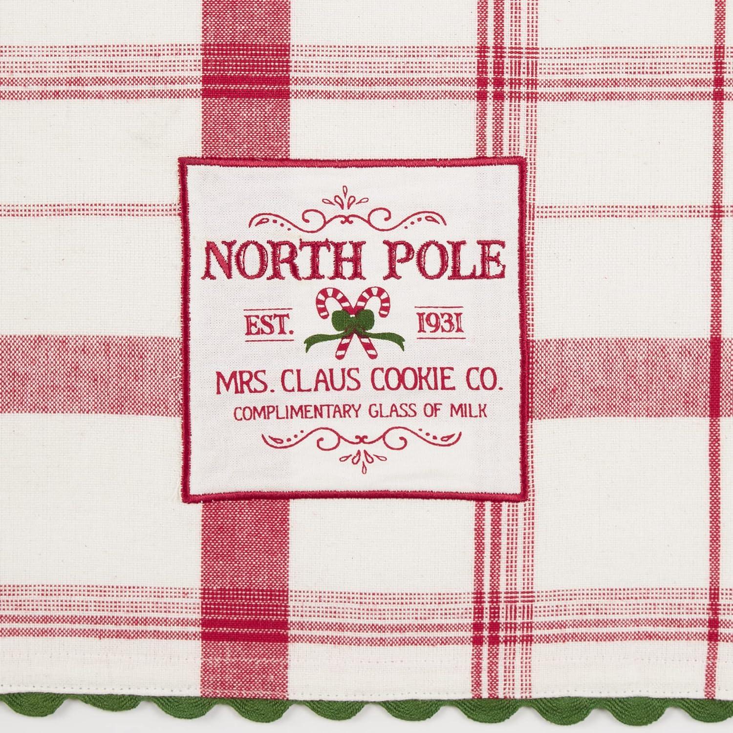image:imageDII Vintage Christmas Tea Towels Decorative Holiday Kitchen Dish Towel Set 18x28 Tartain Plaid amp Thin Red Stripe 2 PieceNorth Pole Plaid