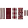 image:imageDII Assorted Pattern Kitchen Collection Dishtowels amp Dishcloth Marine Blue 5 PieceGarnet