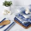 image:imageDII Assorted Pattern Kitchen Collection Dishtowels amp Dishcloth Marine Blue 5 PieceMarine Blue