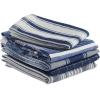 image:imageDII Assorted Pattern Kitchen Collection Dishtowels amp Dishcloth Marine Blue 5 PieceMarine Blue
