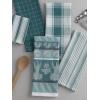 image:imageDII Assorted Pattern Kitchen Collection Dishtowels amp Dishcloth Marine Blue 5 PieceNorth Sea