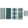 image:imageDII Assorted Pattern Kitchen Collection Dishtowels amp Dishcloth Marine Blue 5 PieceNorth Sea
