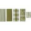 image:imageDII Assorted Pattern Kitchen Collection Dishtowels amp Dishcloth Marine Blue 5 PieceParsley Green