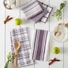 image:imageDII Assorted Woven Kitchen Dishtowel Set 18x28 Eggplant 5 Piece