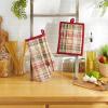image:imageDII Autumn Basics Collection Decorative Thanksgiving amp Fall Kitchen Dish Towel Set 18x28 Rustic Leaves 2 PieceGive Thanks Plaid
