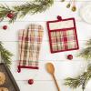image:imageDII Autumn Basics Collection Decorative Thanksgiving amp Fall Kitchen Dish Towel Set 18x28 Rustic Leaves 2 PieceGive Thanks Plaid