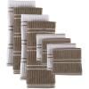 image:imageDII Basic Ribbed Terry Kitchen Basics Collection Mocha Dishcloths 12 PieceMocha