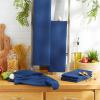 image:imageDII Basic Solid Dishtowel Collection Cotton Flat Woven Small Set 18x28 Barn Red 6 PieceNautical Blue