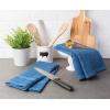 image:imageDII Basic Terry Collection Windowpane Dishtowel Set 16x26 Black Check 4 PieceBlue Solid