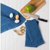 image:imageDII Basic Terry Collection Windowpane Dishtowel Set 16x26 Black Check 4 PieceBlue Solid
