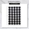image:imageDII Basic Terry Collection Windowpane Dishtowel Set 16x26 Black Check 4 PieceDark Green Check