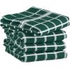 image:imageDII Basic Terry Collection Windowpane Dishtowel Set 16x26 Black Check 4 PieceDark Green Check