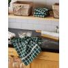 image:imageDII Basic Terry Collection Windowpane Dishtowel Set 16x26 Black Check 4 PieceDark Green Check