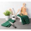 image:imageDII Basic Terry Collection Windowpane Dishtowel Set 16x26 Black Check 4 PieceDark Green Solid