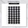 image:imageDII Basic Terry Collection Windowpane Dishtowel Set 16x26 Black Check 4 PieceEggplant Check