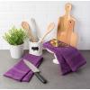 image:imageDII Basic Terry Collection Windowpane Dishtowel Set 16x26 Black Check 4 PieceEggplant Solid