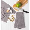image:imageDII Basic Terry Collection Windowpane Dishtowel Set 16x26 Black Check 4 PieceGray Solid