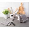 image:imageDII Basic Terry Collection Windowpane Dishtowel Set 16x26 Black Check 4 PieceGray Solid