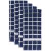 image:imageDII Basic Terry Collection Windowpane Dishtowel Set 16x26 Black Check 4 PieceNautical Blue Check