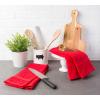 image:imageDII Basic Terry Collection Windowpane Dishtowel Set 16x26 Black Check 4 PieceRed Solid