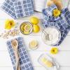 image:imageDII Basic Terry Collection Windowpane Dishtowel Set 16x26 Black Check 4 PieceStonewash Blue Check