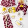 image:imageDII Basic Terry Collection Windowpane Dishtowel Set 16x26 Black Check 4 PieceWine Check
