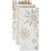 image:imageDII Christmas Dish Towels Decorative Metallic Holiday Kitchen Towel Set 18x28 Snowflakes 3 CountSnowflakes