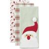 image:imageDII Christmas Kitchen Towels Decorative Embellished Cotton Dish Towel Set 18x28 Let It Snow 2 CountSanta