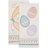 image:imageDII Cottontail Cottage Spring Kitchen Collection DishtowelDishcloth Set Daisy Dobby 6 CountCarrots  Eggs