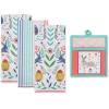 image:imageDII Easter Folk Collection Springtime Kitchen Dishtowel Set Easter Garden 4 PieceEaster Garden