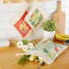 image:imageDII Farmers Market Collection Machine Washable Reusable Kitchen Dishtowel amp Dishcloth Set Veggie Print 6 PieceEat Your Greens