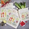 image:imageDII Farmers Market Collection Machine Washable Reusable Kitchen Dishtowel amp Dishcloth Set Veggie Print 6 PieceFresh Veggie Print
