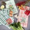 image:imageDII Farmers Market Collection Machine Washable Reusable Kitchen Dishtowel amp Dishcloth Set Veggie Print 6 PiecePlaid Patch