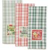 image:imageDII Farmers Market Collection Machine Washable Reusable Kitchen Dishtowel amp Dishcloth Set Veggie Print 6 PiecePlaid Patch