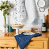 image:imageDII Hanukkah Kitchen Collection Festival of Lights Celebration Decor Dish Towel Set 18x28 Embroidered Dreidel 3 PieceAssorted Hanukkah Blessings