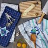 image:imageDII Hanukkah Kitchen Collection Festival of Lights Celebration Decor Dish Towel Set 18x28 Embroidered Dreidel 3 PieceMenorah