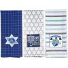 image:imageDII Hanukkah Kitchen Collection Festival of Lights Celebration Decor Dish Towel Set 18x28 Embroidered Dreidel 3 PieceMenorah