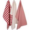 image:imageDII Heavy Duty Kitchen Towels Collection Long Lasting Quality Cotton Dish Towel 18x28 Dish Cloth 13x13 Holiday Red Checks 6 PieceHoliday Checks