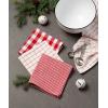 image:imageDII Heavy Duty Kitchen Towels Collection Long Lasting Quality Cotton Dish Towel 18x28 Dish Cloth 13x13 Holiday Red Checks 6 PieceHoliday Checks