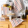 image:imageDII Heavy Duty Kitchen Towels Collection Long Lasting Quality Cotton Dish Towel 18x28 Dish Cloth 13x13 Holiday Red Checks 6 PiecePumpkin Spice Stripes