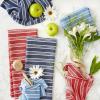 image:imageDII Heavy Duty Kitchen Towels Collection Long Lasting Quality Cotton Dish Towel 18x28 Dish Cloth 13x13 Holiday Red Checks 6 PieceStarboard Stripe