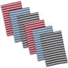 image:imageDII Heavy Duty Kitchen Towels Collection Long Lasting Quality Cotton Dish Towel 18x28 Dish Cloth 13x13 Holiday Red Checks 6 PieceStripe