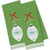 image:imageDII Holiday Dish Towels Christmas Kitchen Dcor 18x28 Santa Belt 2 PieceNoel