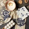 image:imageDII Maritime Collection Kitchen Dishtowel Set 18x28 Anchor Stripes 3 PieceSeafair
