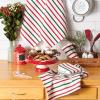 image:imageDII Nordic Christmas Collection Plaid amp Stripes Holiday Dish Towels Kitchen Towel Set 18x28 Scandinavian Snowflakes Plaid amp Stripe 3 CountHoliday Red  Green Stripe