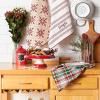 image:imageDII Nordic Christmas Collection Plaid amp Stripes Holiday Dish Towels Kitchen Towel Set 18x28 Scandinavian Snowflakes Plaid amp Stripe 3 CountJingle Stripe  Green Plaid  Red Snowflakes