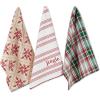 image:imageDII Nordic Christmas Collection Plaid amp Stripes Holiday Dish Towels Kitchen Towel Set 18x28 Scandinavian Snowflakes Plaid amp Stripe 3 CountJingle Stripe  Green Plaid  Red Snowflakes