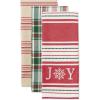 image:imageDII Nordic Christmas Collection Plaid amp Stripes Holiday Dish Towels Kitchen Towel Set 18x28 Scandinavian Snowflakes Plaid amp Stripe 3 CountJoy Snowflake Stripe  Green Plaid