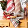 image:imageDII Nordic Christmas Collection Plaid amp Stripes Holiday Dish Towels Kitchen Towel Set 18x28 Scandinavian Snowflakes Plaid amp Stripe 3 CountJoy Snowflake Stripe  Green Plaid